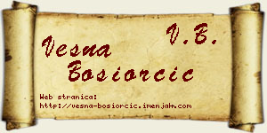 Vesna Bosiorčić vizit kartica